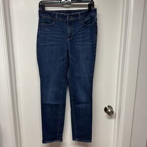 Talbots Womens Heritage Ankle Crop Blue Jeans Mid Rise Medium Wash Size 6
